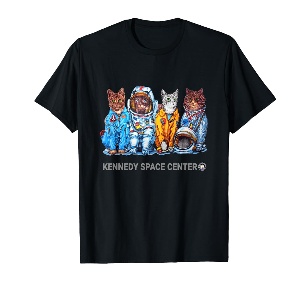 Amazon | NASAの宇宙飛行士の猫は両側ともクール Tシャツ | T